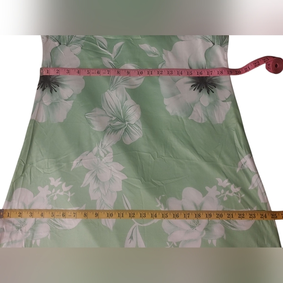 NWOT Summer Maxi Dress Green White Floral Print - Picture 12 of 12